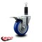 Service Caster 4'' Blue Poly Swivel 1-1/8'' Expanding Stem Caster Total Lock Brake SCC-EXTTL20S414-PPUB-BLUE-118 - alternate 4